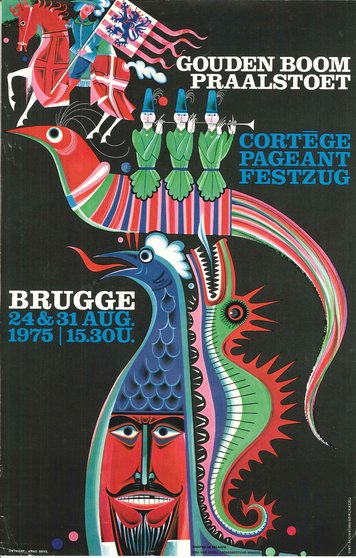 Praalstoet-van-de-Gouden-Boom-door-Arno-Brys-Brugge-1975-Bruggeinaffiches