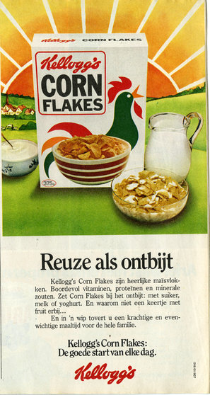 Reclame-voor-ontbijtgranen-Kellogg-s-Corn-Flakes